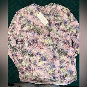 CALIA Tie-Dye Pastel Long Sleeve Golf Top